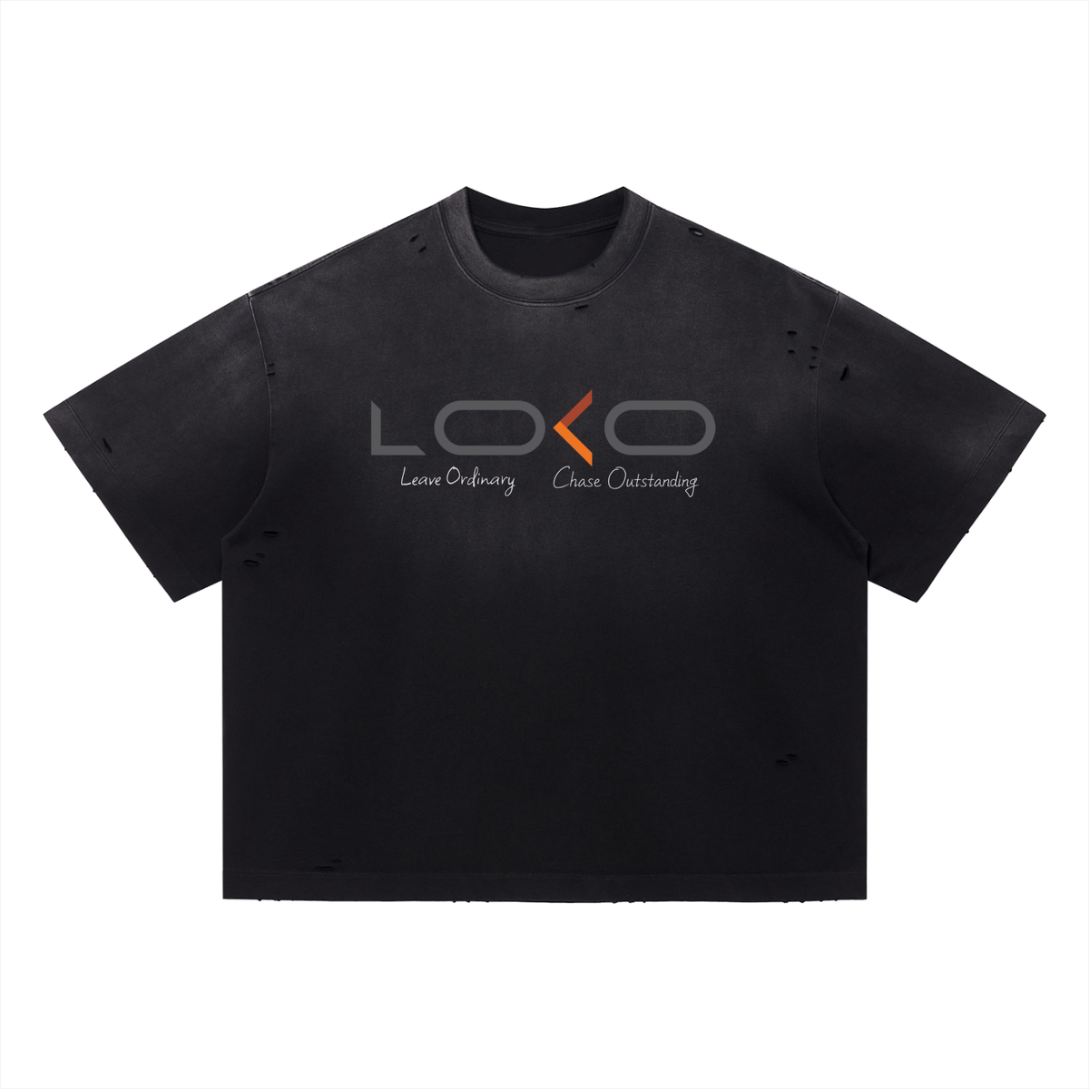 Men's Vintage Washed Distressed Boxy Oversized T-Shirt