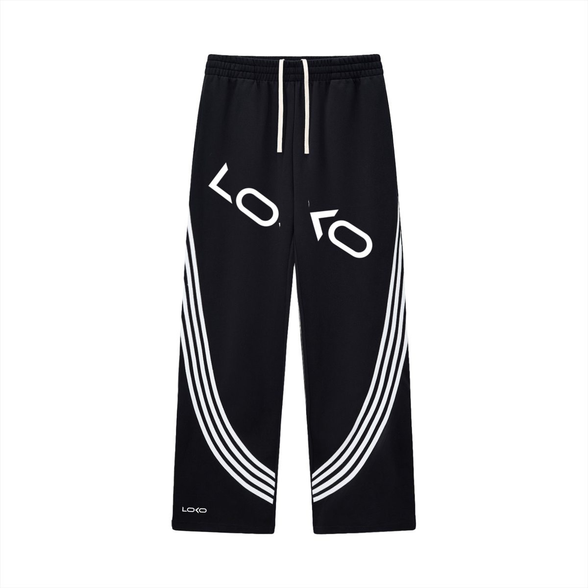 Men's Curved Stripe Straight Sweatpants Jogger